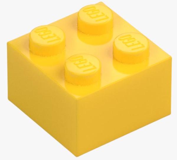 BRICK 2x2 Gelb à 30Stk.